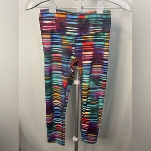 Athleta Colorful Striped capri Leggings Size XS‎